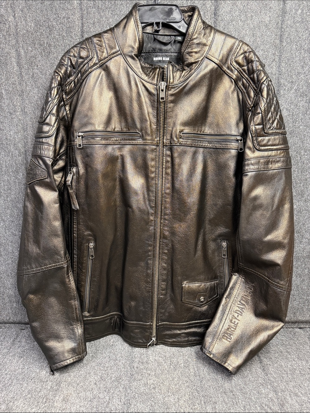 Harley-Davidson Men’s Benson Bronze Leather Riding Jacket 97155-17VM